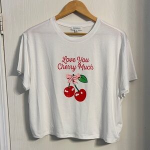 Freshman White Cropped Tee